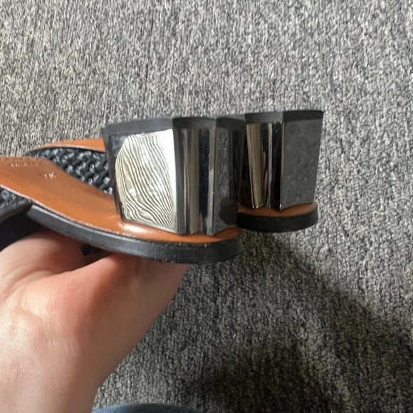 Clergerie Straw Slides with Geometric Heel, size 35.5 - Picture 11 of 11